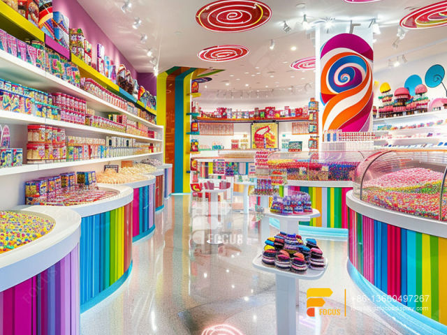 Candy Shelf Rack Snack Display Case Sweet Shop Shelving