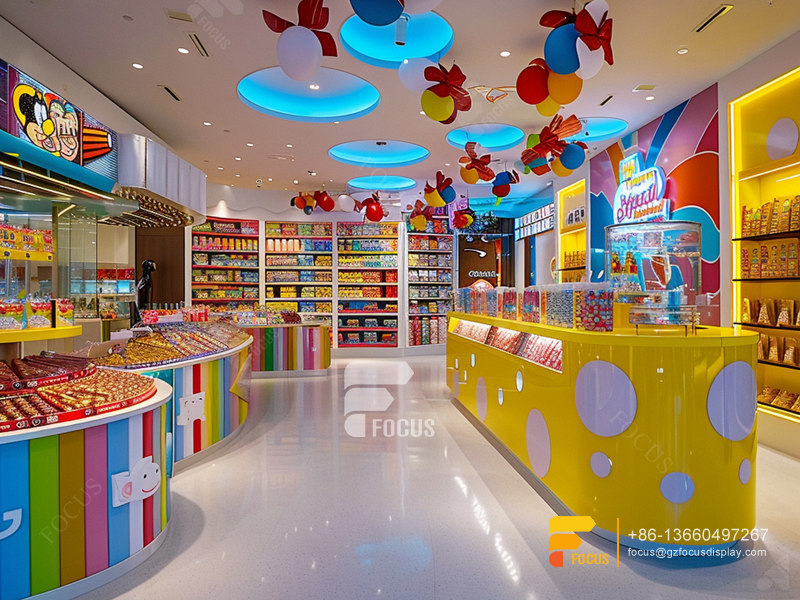 Snack Display Shelves Mix Sweet Shop Candy Store Design