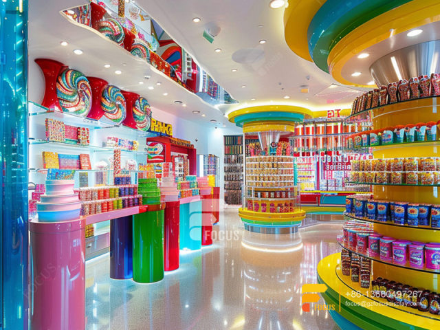 Candy Rack Shelves Chocolate Counter Sweet Shop Display