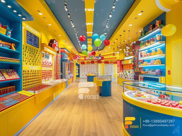 Custom Snacks Shelf Sweet Display Stands Chocolate Shop