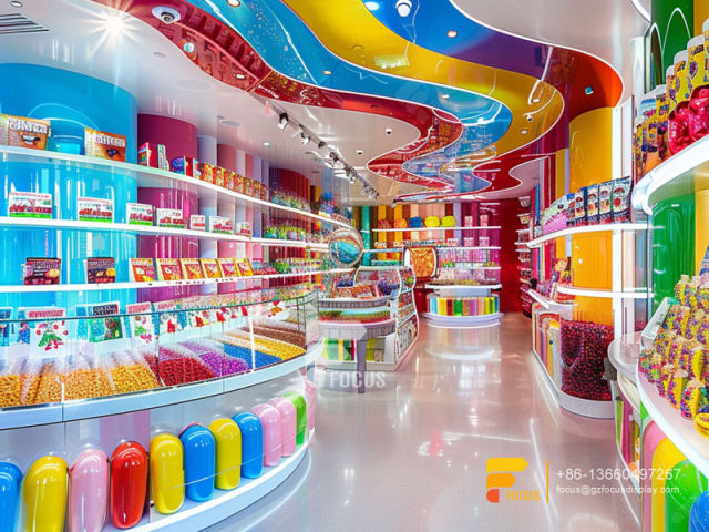 Custom Candy Rack Retail Snack Display Chocolate Shop
