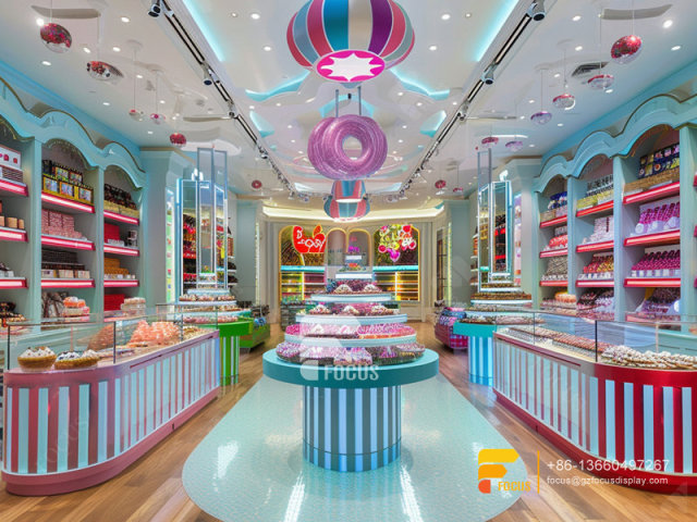 Sweets Candy Store Snack Display Shelf Chocolate Cabinet