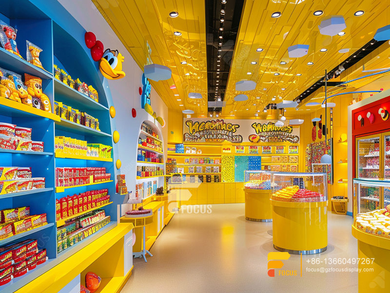 Snack Wall Display Design Chocolate Shop Sweet Shop Shelving
