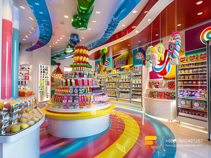 Grocery Store Candy Shelf Snack Displays Sweet Shop Shelving