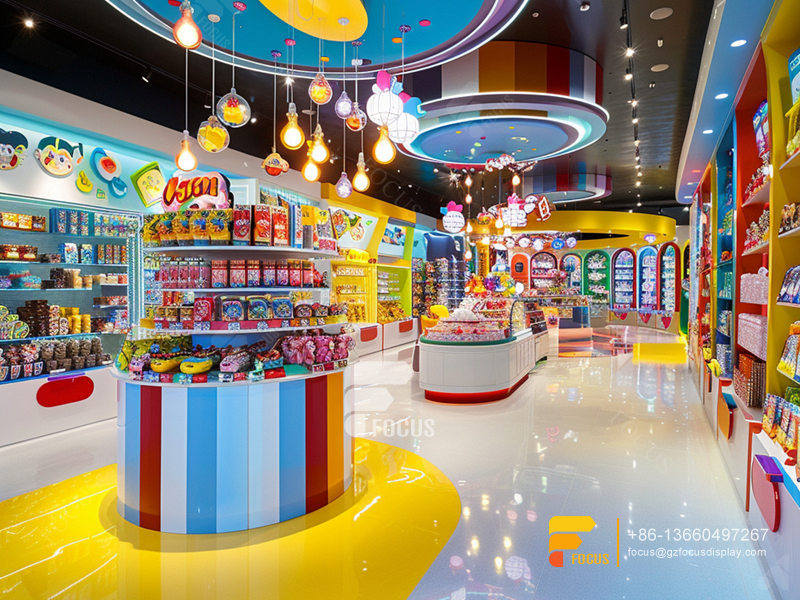 Snack Display Shelves Mix Sweet Shop Candy Store Design