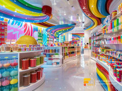 Sweet Shop Interior Design Snacks Rack Nuts Shop Decor
