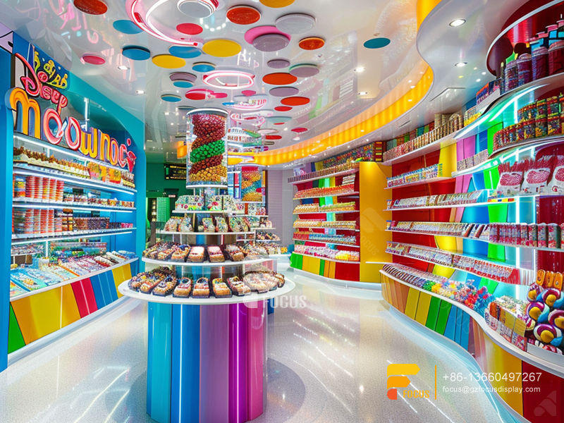 Sweet Shop Interior Design Snacks Rack Nuts Shop Decor