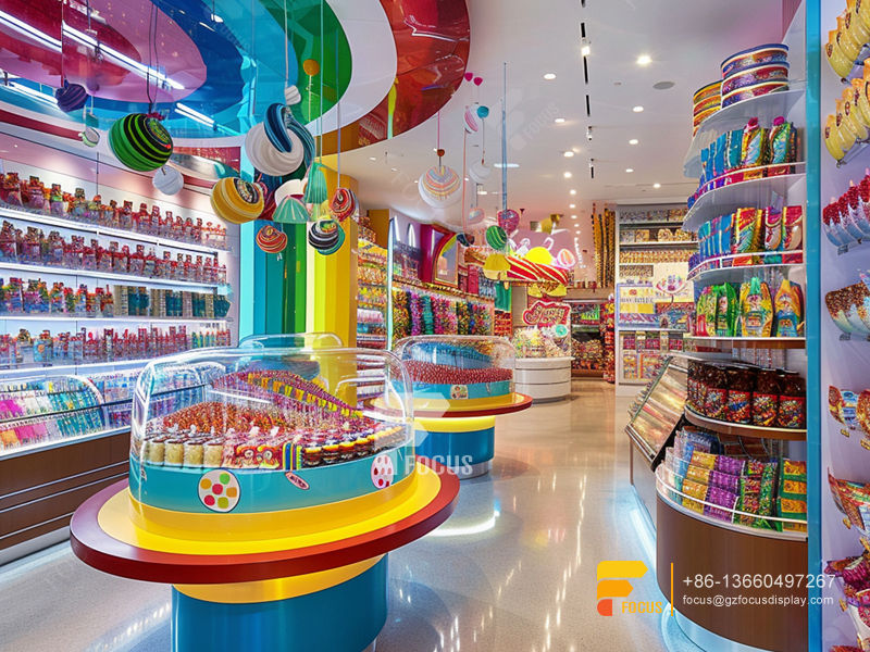 Grocery Store Candy Shelf Snack Displays Sweet Shop Shelving