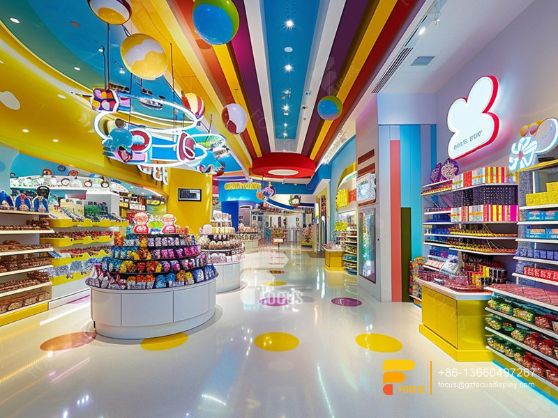 Candy Snack Shop Sugar Sweet Shop Chocolate Display Shelves