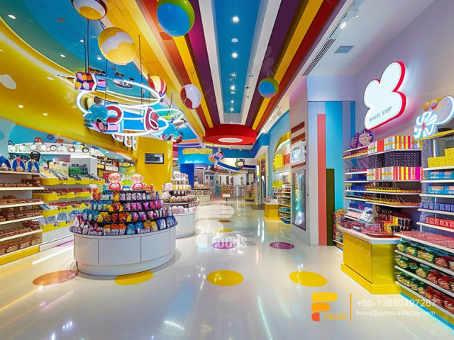 Candy Snack Shop Sugar Sweet Shop Chocolate Display Shelves