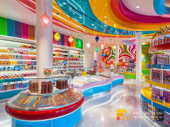 Modern Sweet Shop Interior Design Custom Chocolate Counter Display