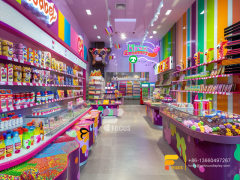 Custom Snacks Rack Chocolate Shops Wooden Sweets Display
