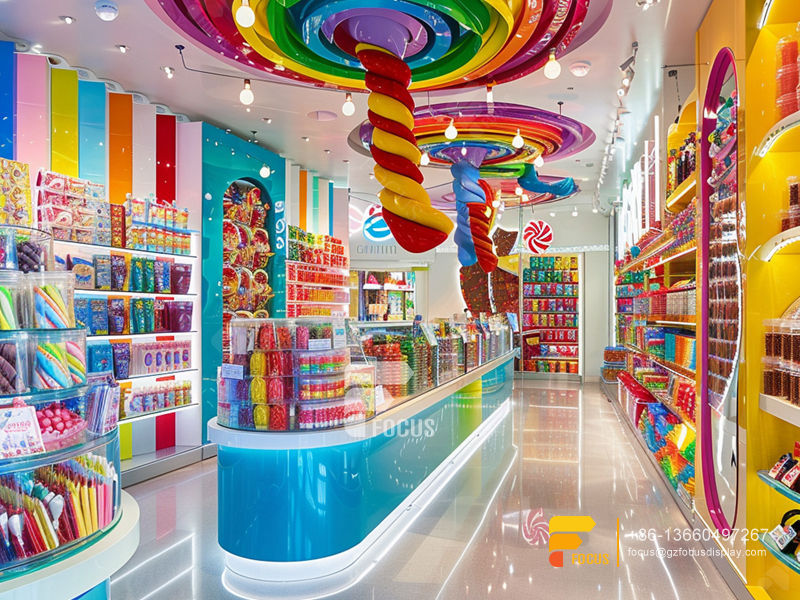 Candy Shelving Displays Chocolate Stores Sweet Shop Counter Design