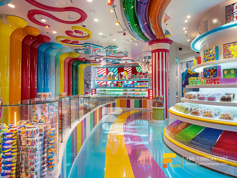 Grocery Store Candy Shelf Snack Displays Sweet Shop Shelving