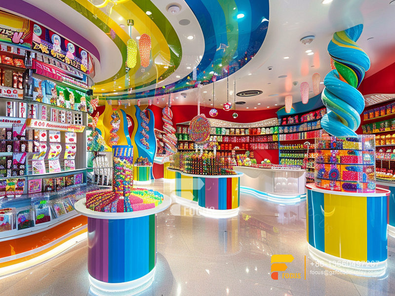 Candy Glass Display Sweet Shop Interior Design Chocolate Showcase