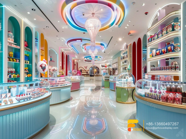 Sweet Shop Display Counter Chocolate Counter Cotton Candy Rack