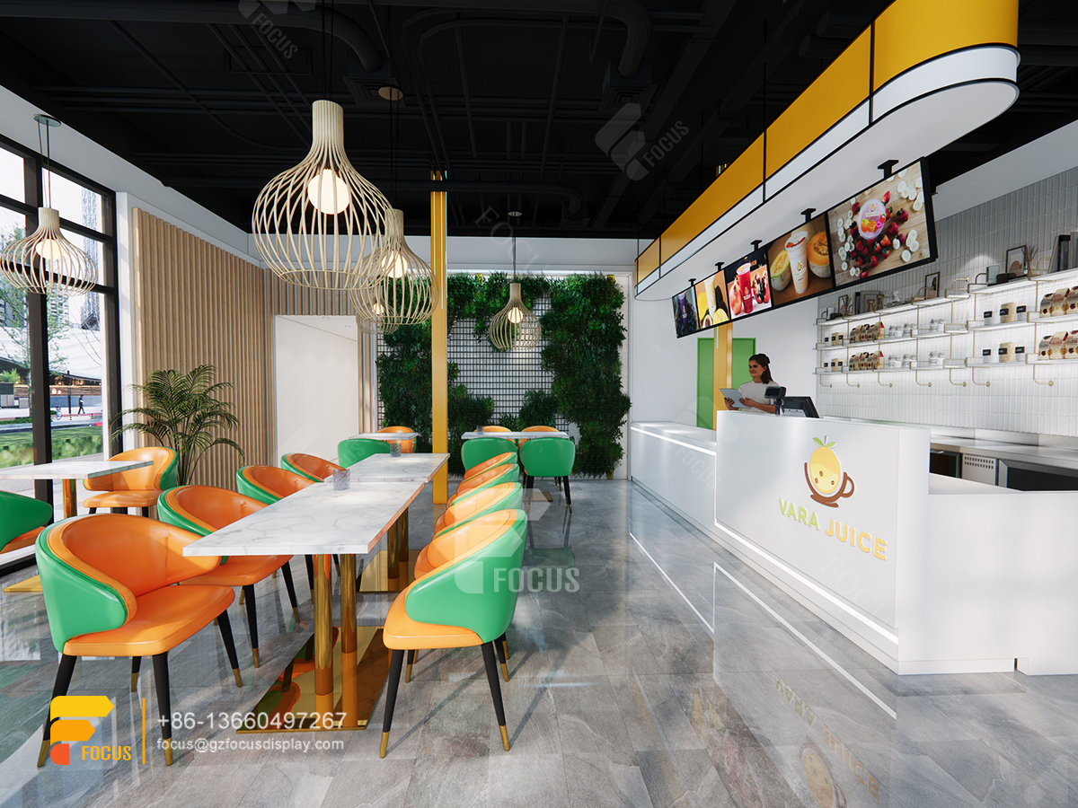 cafe design layout coffee bar and wine rack milk tea interior design