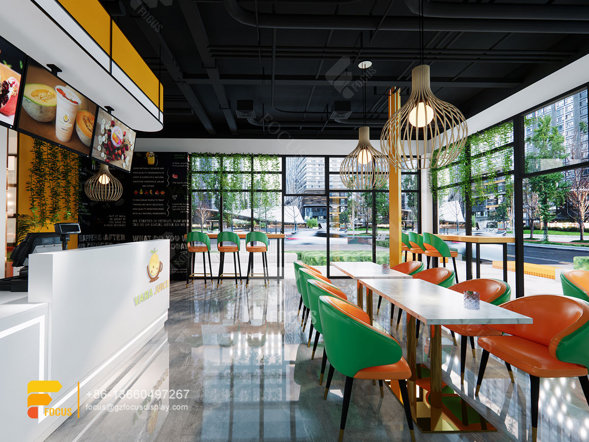 cafe design layout coffee bar and wine rack milk tea interior design