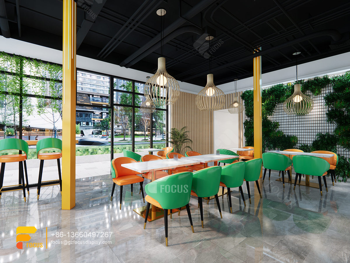 cafe design layout coffee bar and wine rack milk tea interior design