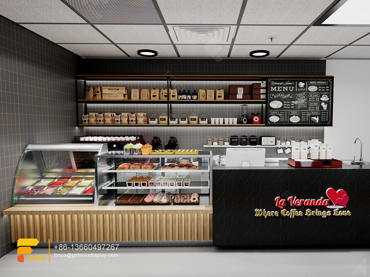 coffee shop counter fixtures modern milk tea shop interior design