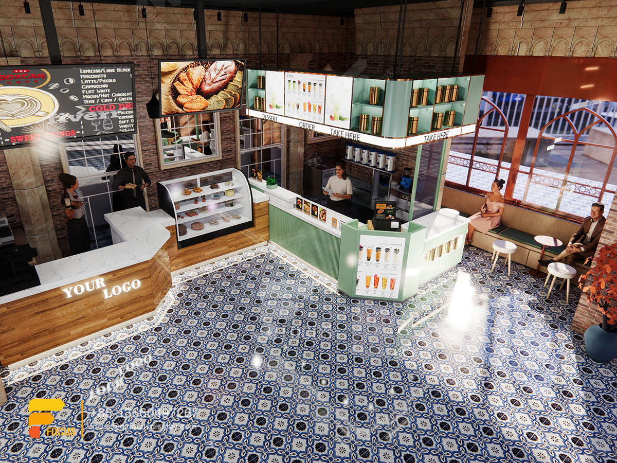 coffee shop design coffee display counter milk tea shop design