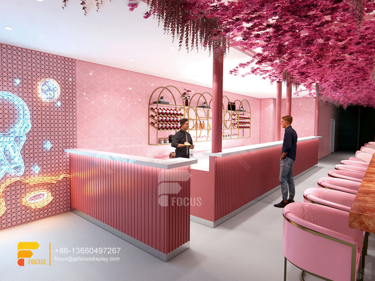 coffee shop inside design commercial coffee counter bubble tea interior design