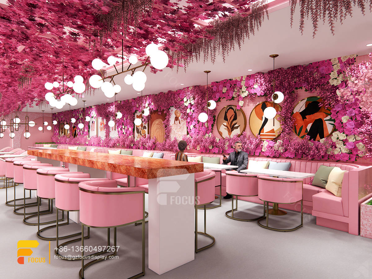 coffee shop inside design commercial coffee counter bubble tea interior design