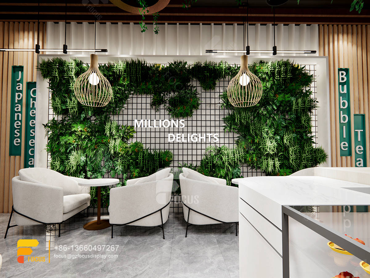 coffee shop interior design coffee display rack simple milk tea shop design