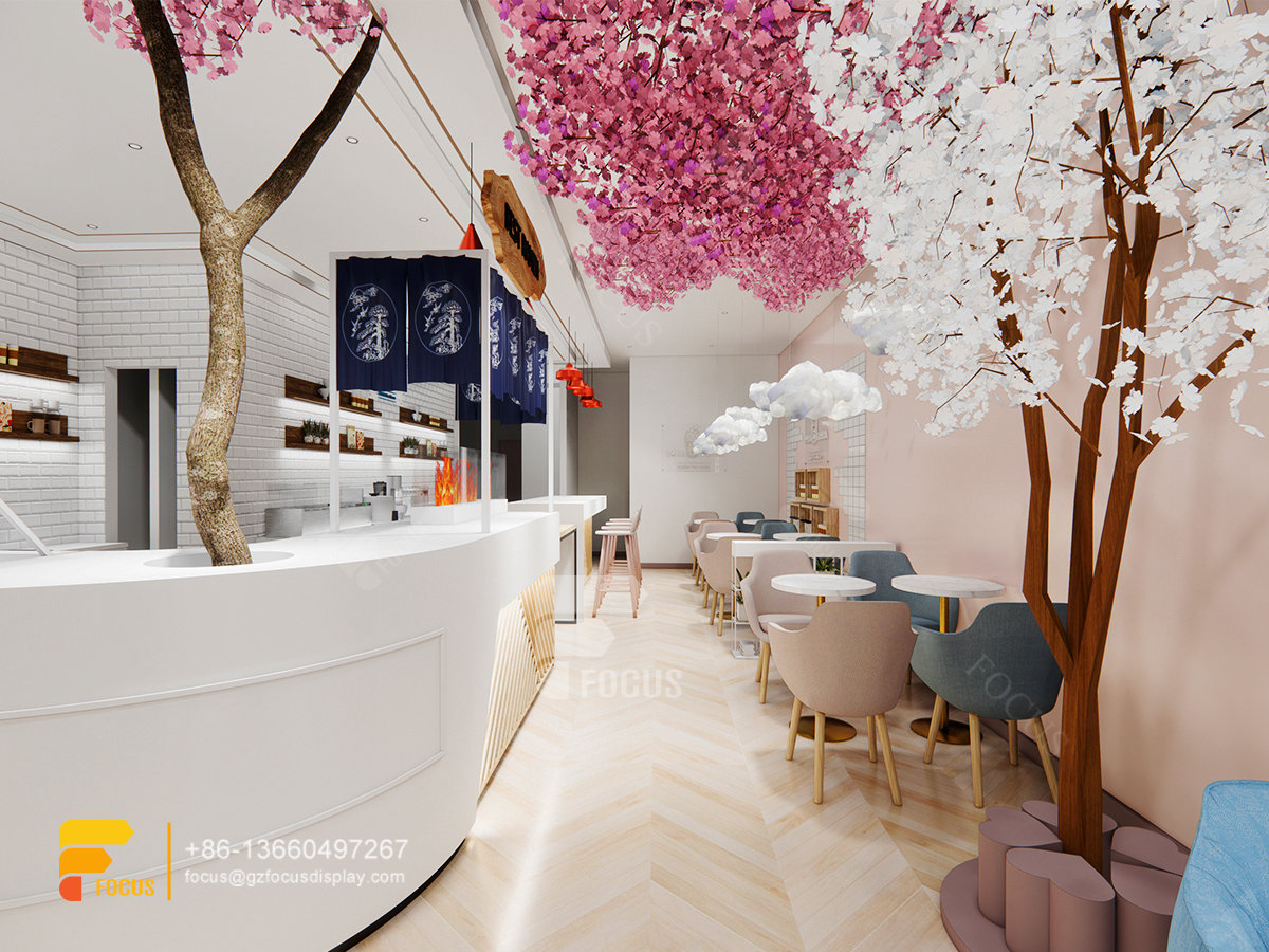 coffee shop interior design layout counter coffee bubble tea graphic design