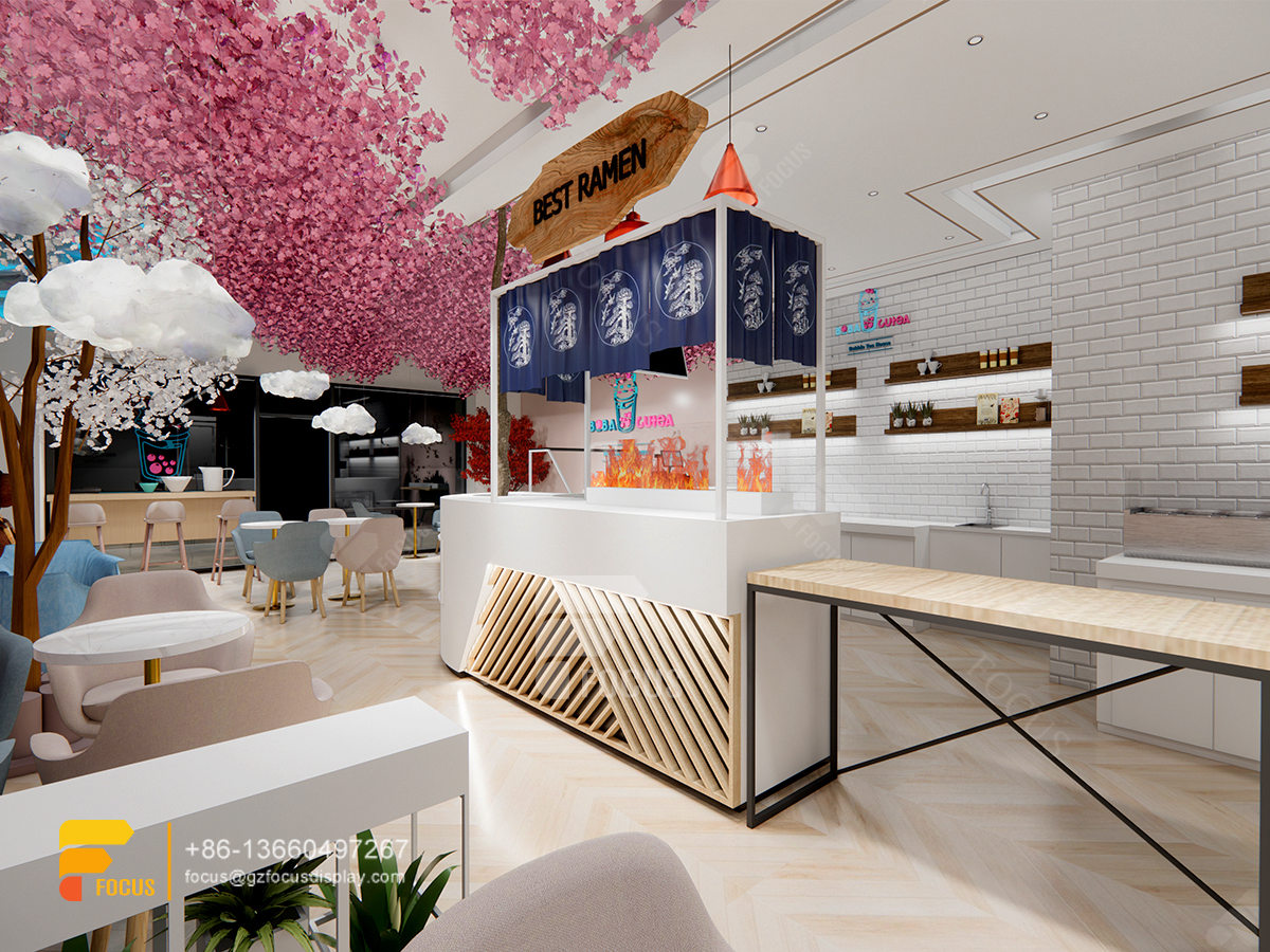 coffee shop interior design layout counter coffee bubble tea graphic design