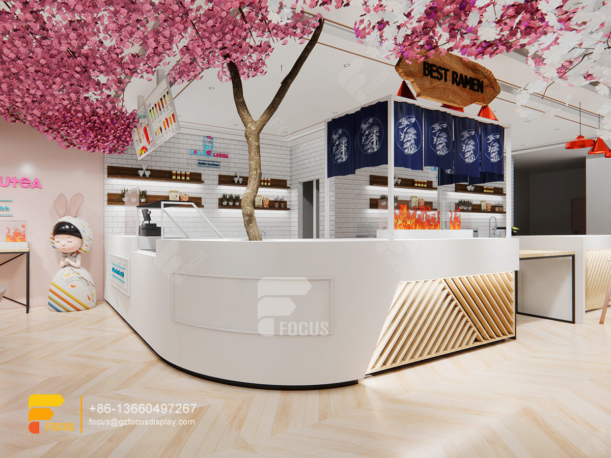 coffee shop interior design layout counter coffee bubble tea graphic design