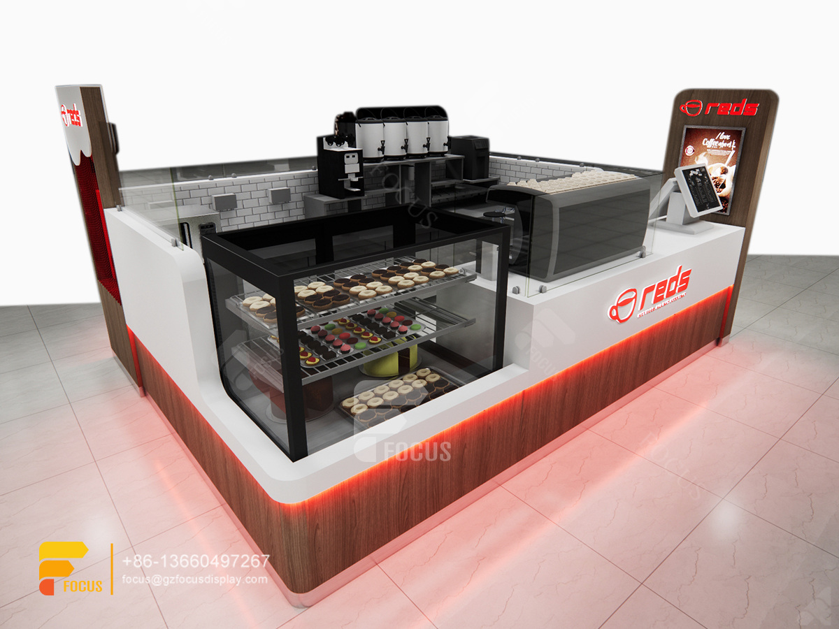 coffee shop kiosk design counter cafe milk tea graphic design