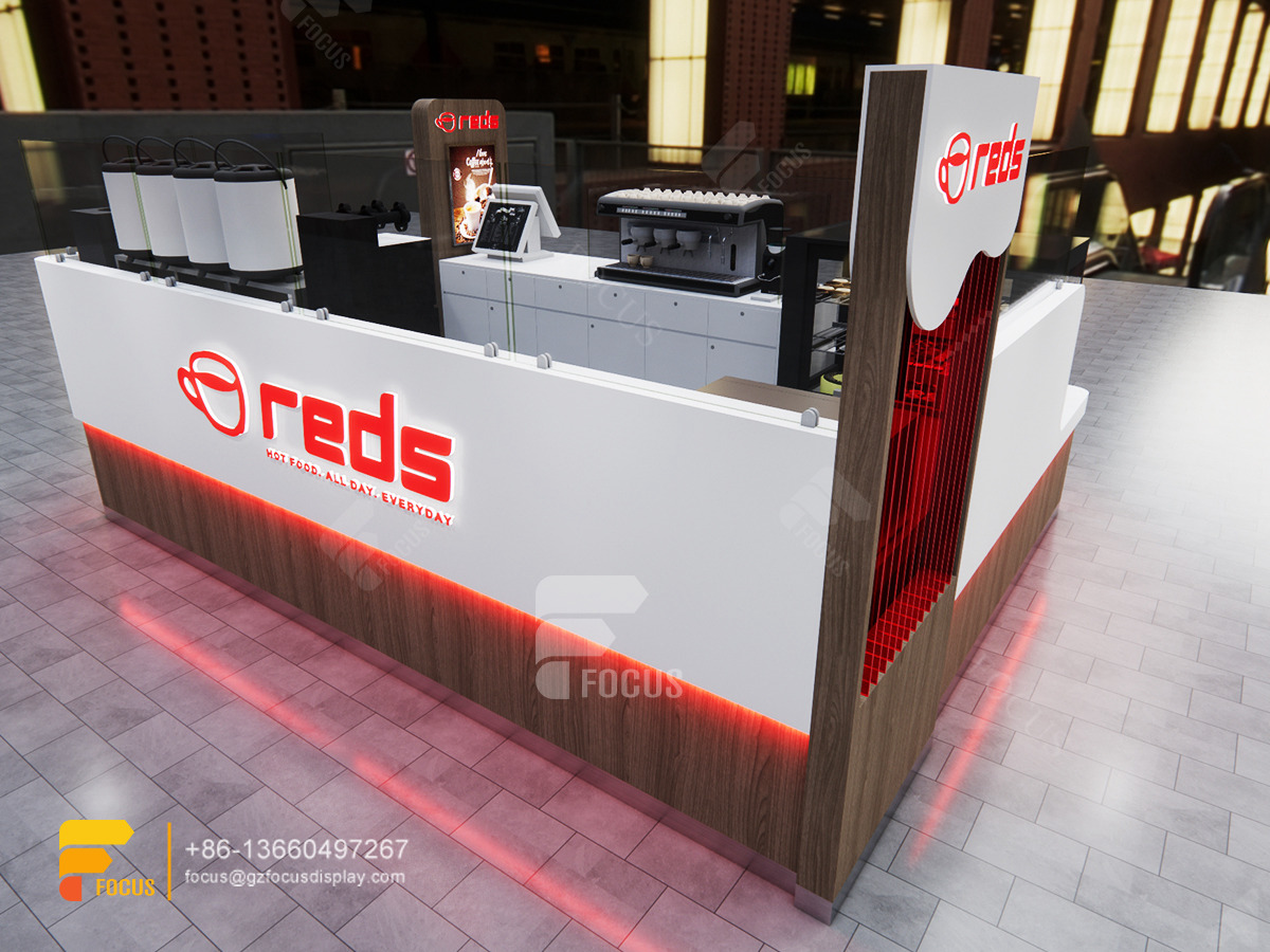 coffee shop kiosk design counter cafe milk tea graphic design