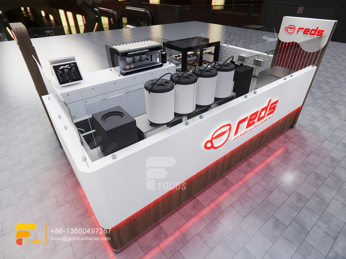 coffee shop kiosk design counter cafe milk tea graphic design
