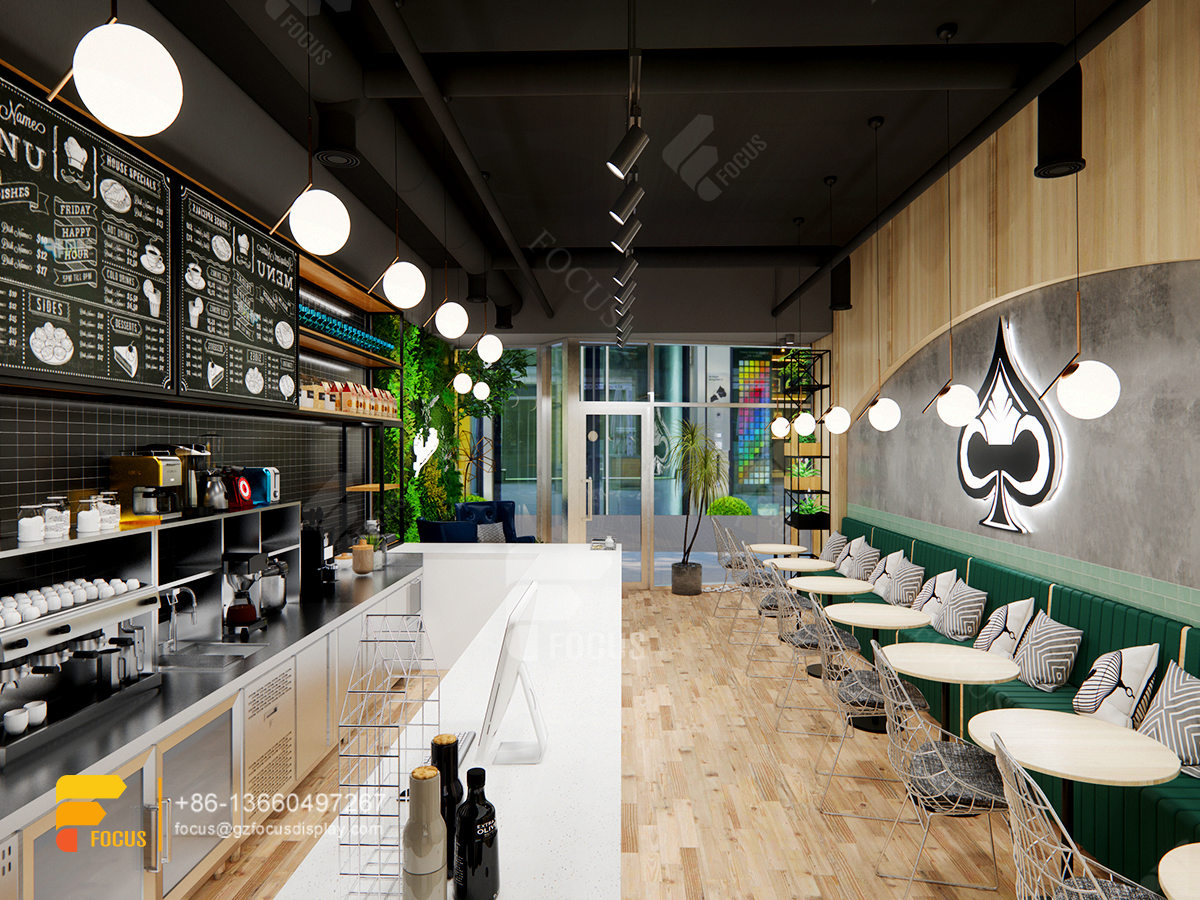 coffee shop layout and design display bubble tea store design layout