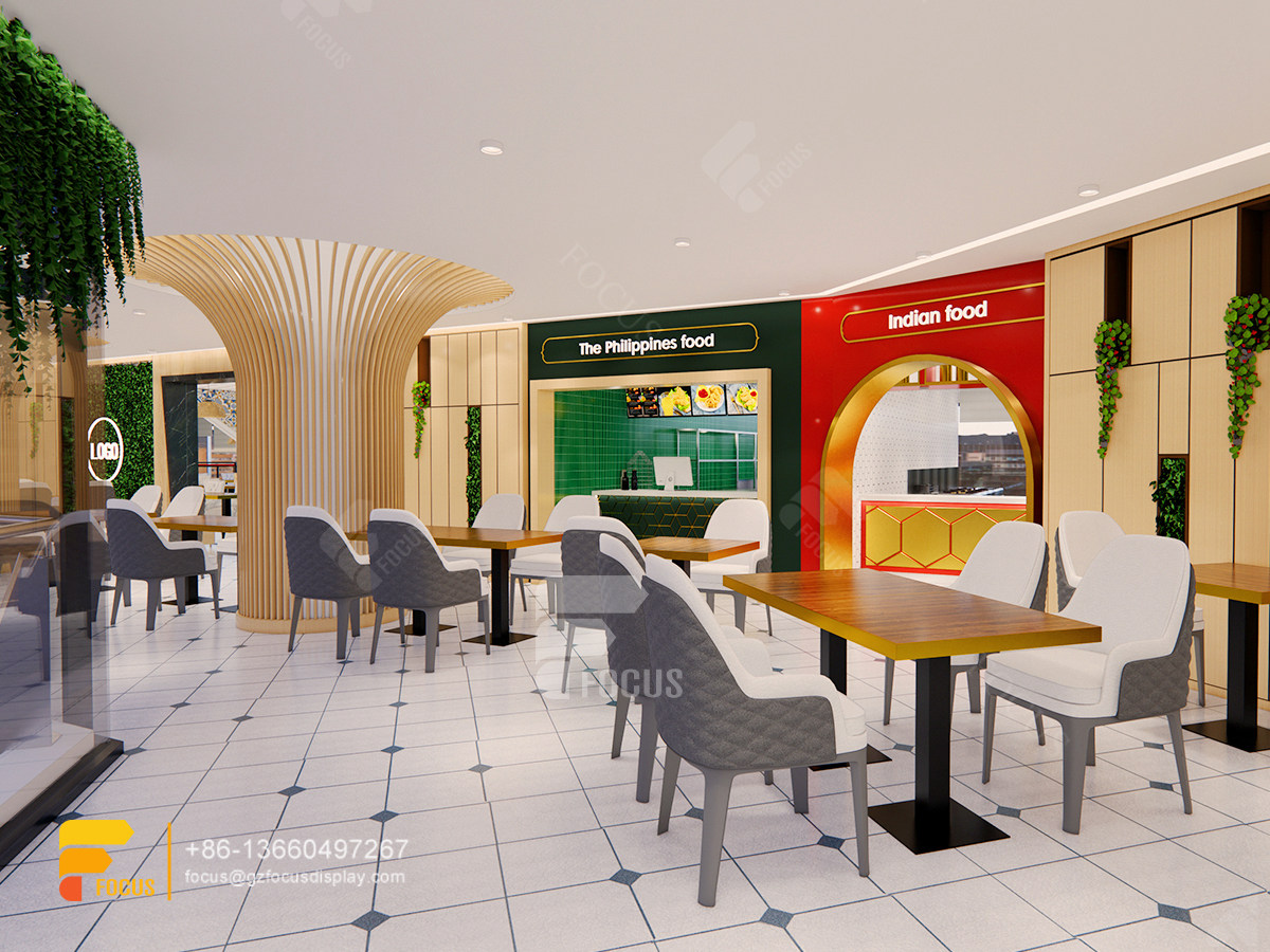 coffee shop layout design chocolate counter bubble tea kiosk