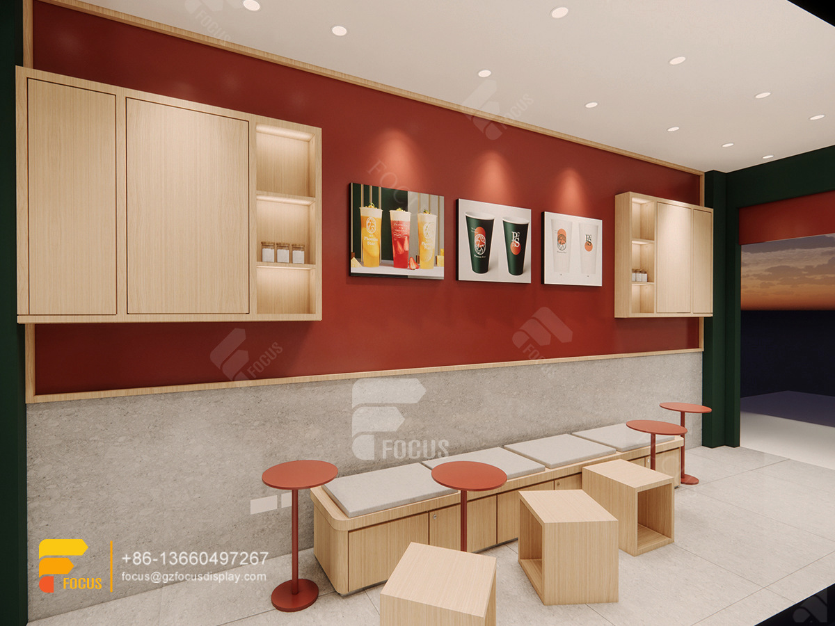 design café counter coffee bar bubble tea display