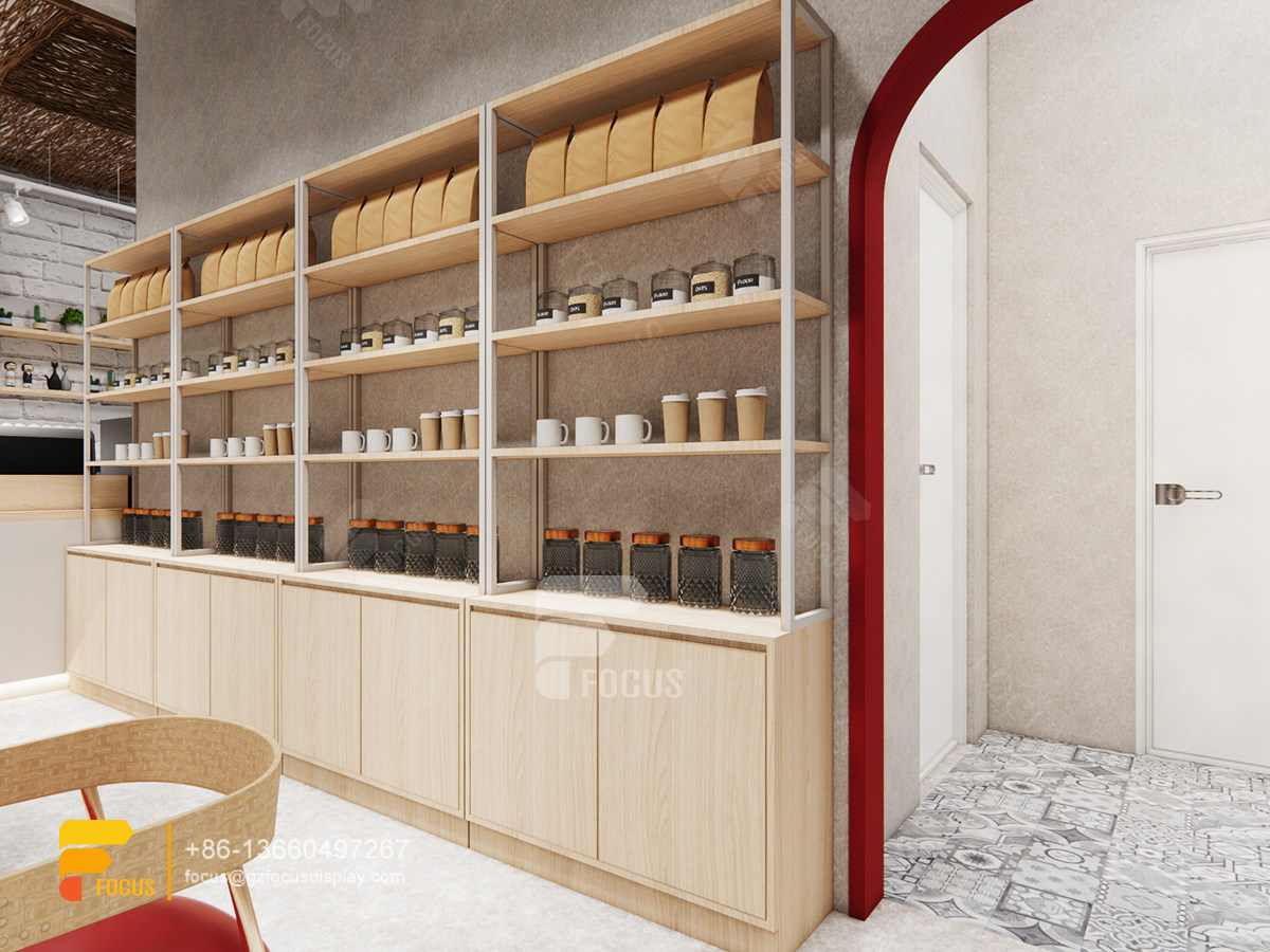 design coffee store front counter milk tea house interior design