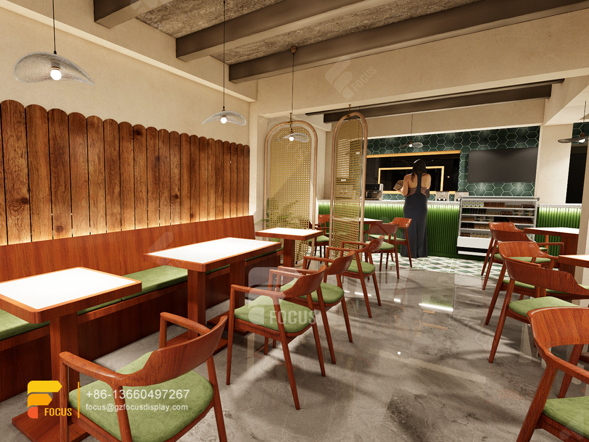 interior cafe design coffee bar counter shelf bubble tea store design layout