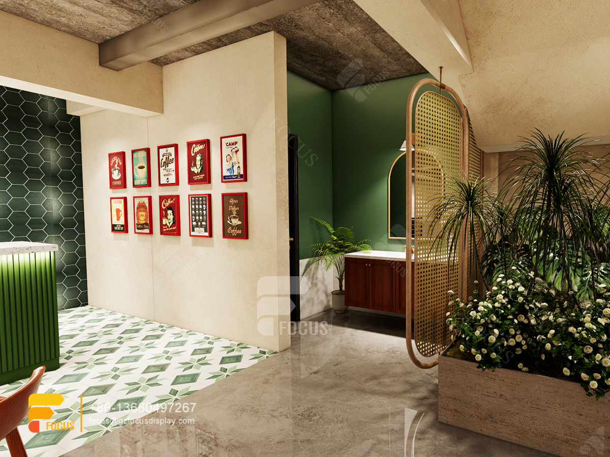 interior cafe design coffee bar counter shelf bubble tea store design layout