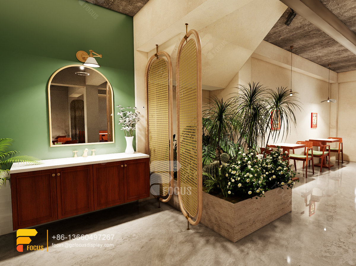interior cafe design coffee bar counter shelf bubble tea store design layout