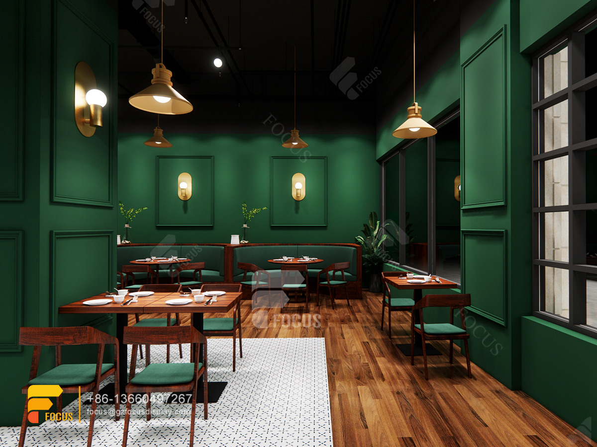 interior coffee shop design cafe display shelves milk tea bar design