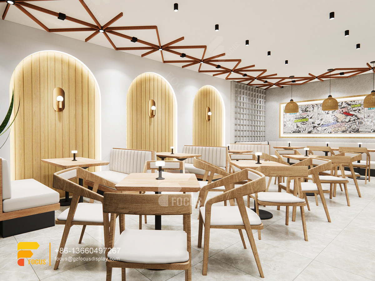 interior design cafe coffee shop modern counter bubble tea store design layout