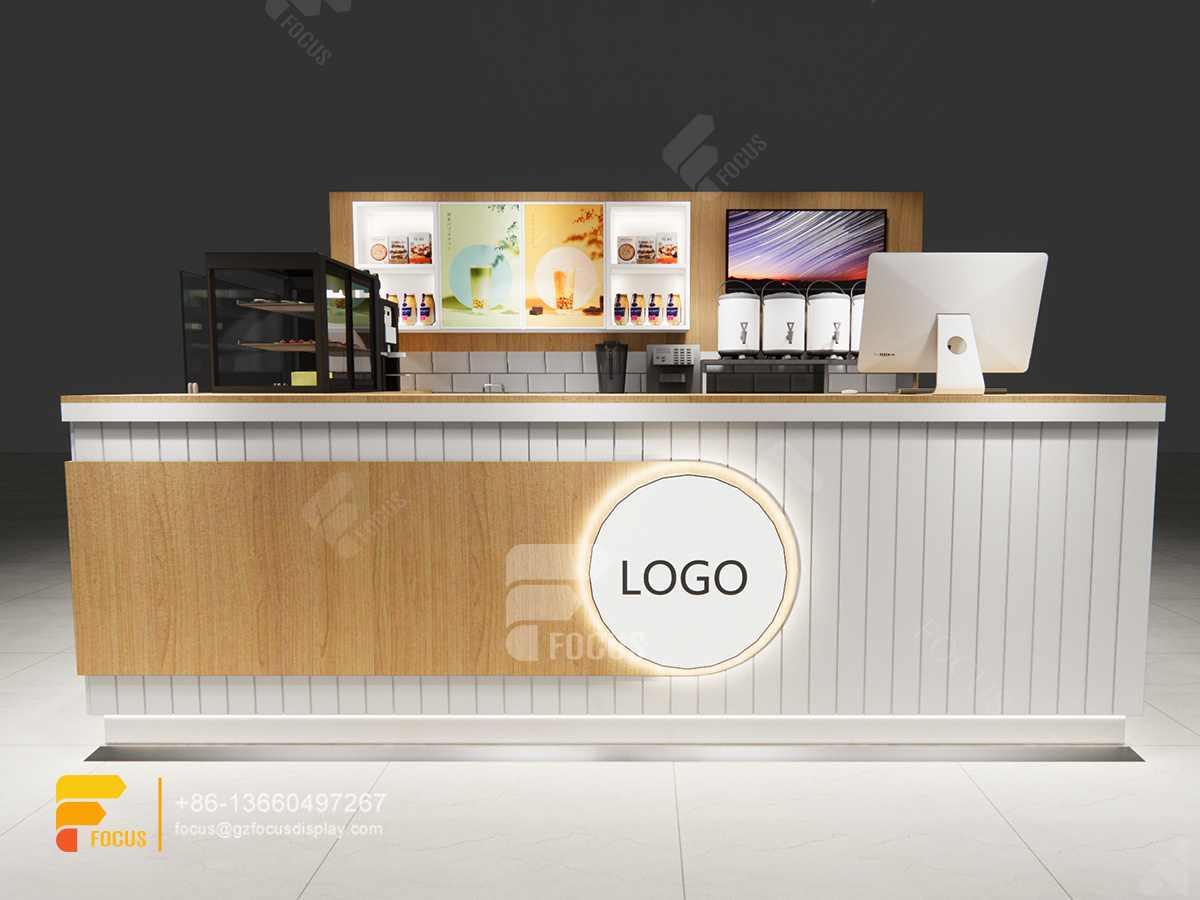 kiosk cafe design coffee shop bar counter milk tea counter design