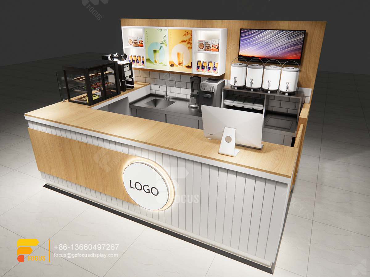 kiosk cafe design coffee shop bar counter milk tea counter design