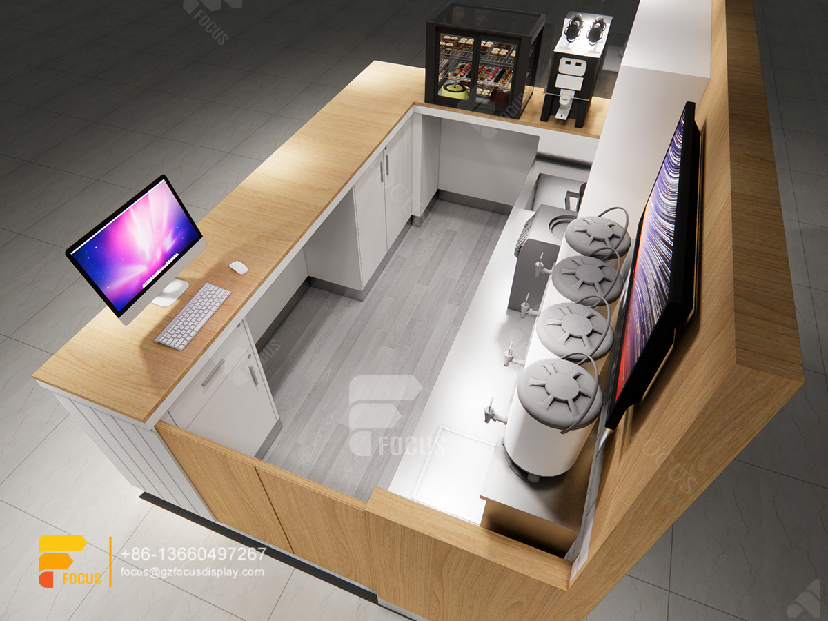 kiosk cafe design coffee shop bar counter milk tea counter design
