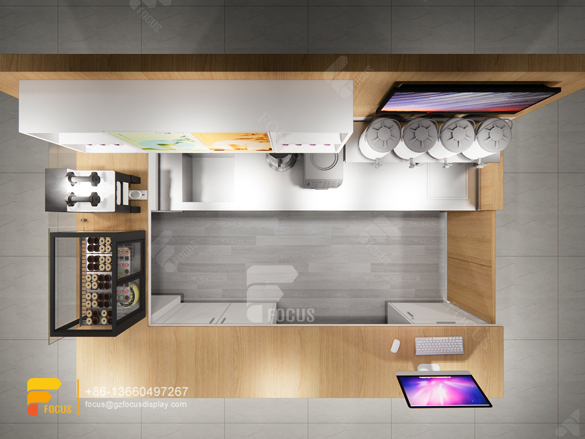 kiosk cafe design coffee shop bar counter milk tea counter design