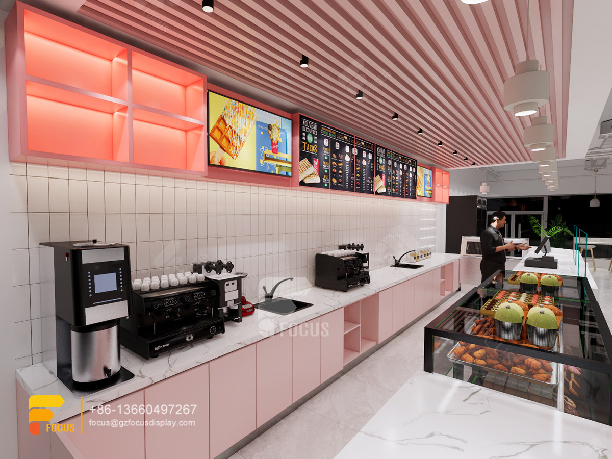 modern cafe design cafe serving counter bubble tea shop design