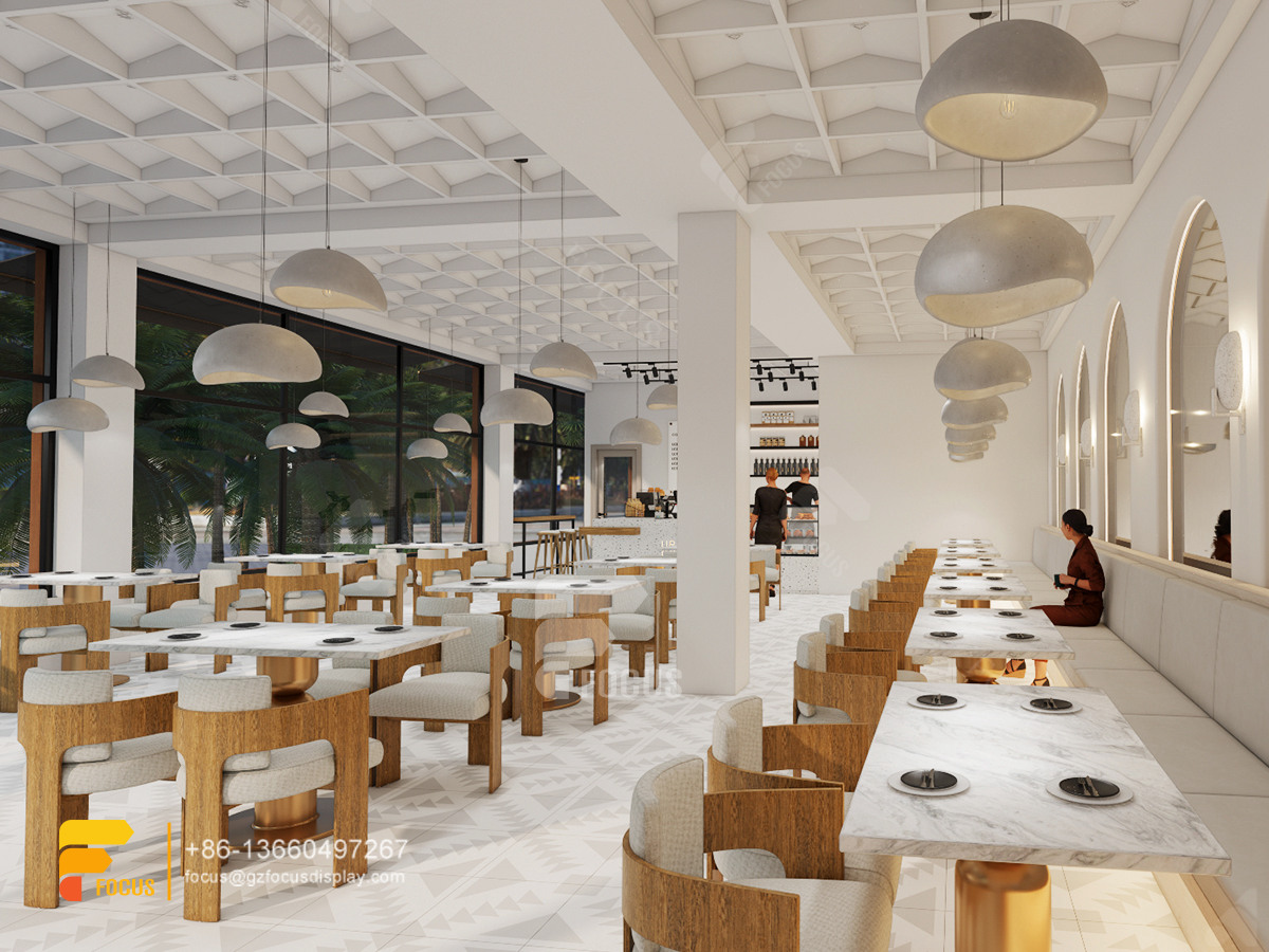 Modern Cafe Design Interior Coffee Shop Display Case Milk Tea Counter ...