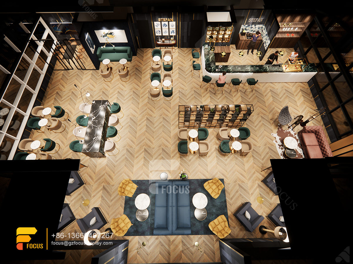 modern cafe interior design coffee shop display counters milk tea store design